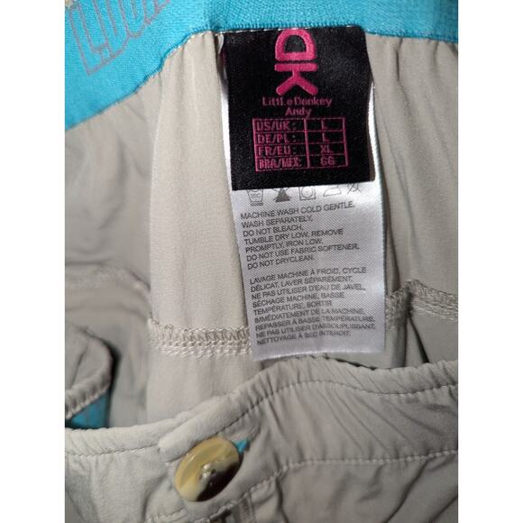 Little Donkey Andy Khaki Stretch Convertible Pants Quick Dry UV Protect Men’s L - Picture 14 of 14